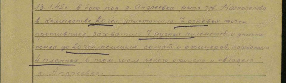 Документ о награждении