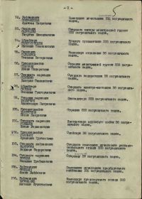 строка в наградном списке