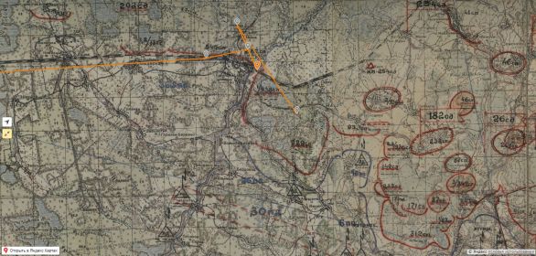 7. Карта боевой путь 682 сп 07-12.11.1941 Лычково
