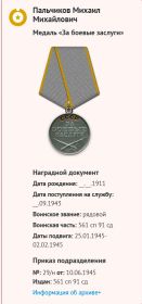 Медаль ЗА боевые заслуги
