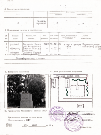 Паспорт захоронения