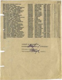 Акт № 3 от 15.01.1945 вручения награжденным Медали "За победу над Германией в ВОВ 1941 -1945 г.г.", поз. 8 ст. сержант Бояршин Е.А.