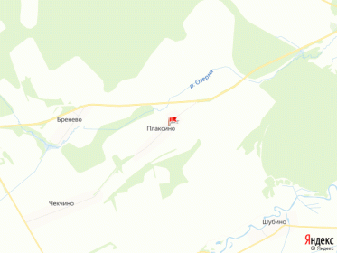 Карта местности близ деревень Плаксино-Шубино, где 30.12.1941 в боях за оборону Москвы без вести пропал Михайлов И.М.