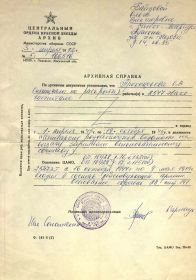 Архивная Справка