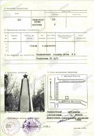 Учётная карточка воинского захоронения БССР, Брестская область, город Ивацевичи, городское кладбище 11.07.1944 /25.08.1991/, с.1