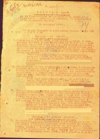 Медаль «За отвагу»  Наградной документ Дата рождения: __.__.1907 Дата поступления на службу: 24.06.1941 Место призыва: Борский РВК, Куйбышевская обл., Борский р-н Воинское звание: гв. красноа