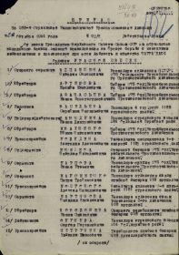 Орден Красной Звезды. Наградной документ Дата рождения: __.__.1904 Дата поступления на службу: 24.09.1944 Место призыва: Борский РВК, Куйбышевская обл., Борский р-н Воинское звание: ефрейтор