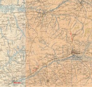 Карта боевого пути бригады с 19 по 28 августа
