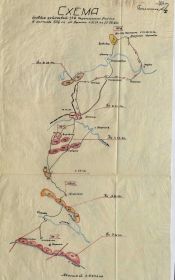 Схема боевых действий 159 УР с 31 марта по 10 июня 1944 г.