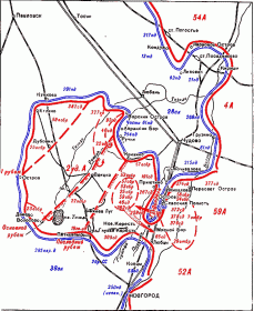 Рис.3 Операция по выводу из окружения 2-й ударной армии