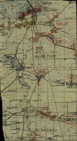 Карта: Бой за Ботайск и Койсуг 1942 г.