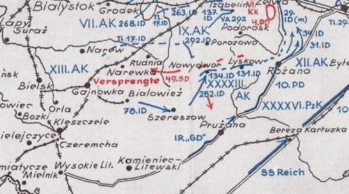 Немецкая карта по состоянию на 28.06.1941 года (  https://clck.ru/Wak4Q  ).