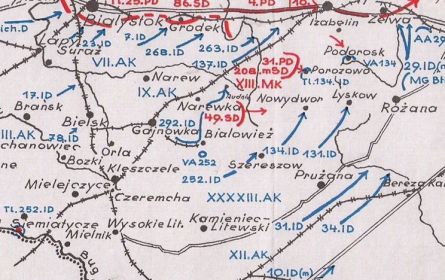 Немецкая картаарта по состоянию на вечер 26.06.1941 года ( https://clck.ru/Wak4Q  ).
