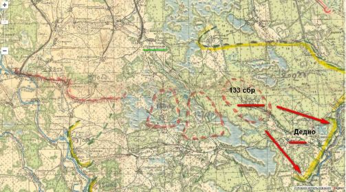 Район боевых действий бригады с 21.10 по 13.12.1942г.