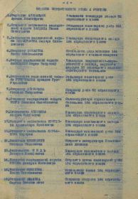 Строка в наградном списке на награждение орденом "ОТЕЧЕСТВЕННОЙ ВОЙНЫ" 2 СТЕПЕНИ.