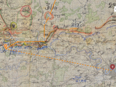 Прошёл боевой путь в составе 375 сд в 1941-1942 г.г.  Книга памяти. Донесения о потерях. Начало боевого пути в составе 375 сд.