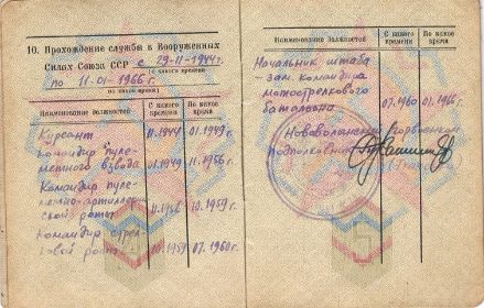 Военный билет офицера запаса Вооруженных Сил СССР  ст.3