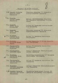 Наградной лист 1945г.