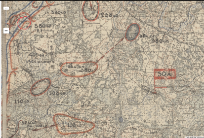 Карта боевых мест январь 1944 года