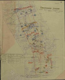 отчетная схема штаба артиллерии 9 гв. сд на операцию "Север-2" 18.03.45