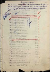 Именной список Пушкинского РВК от 3 октября 1940 года (1-я страница).