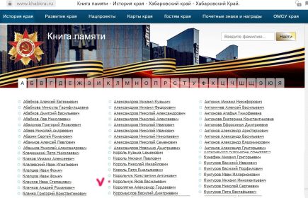 из Книги памяти Прав-ва Хабаровского края