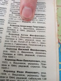 Страница из Книги памяти Украины.