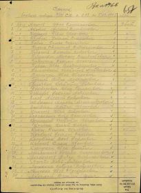 Список боевых потерь 3/55 сп. с 1.03. по 5.03.1945 года.
