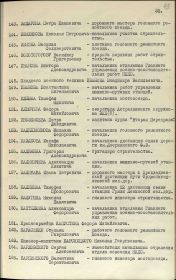 Орден «Знак Почета» Приказ подразделения №: 214/321 от: 13.09.1943 Издан: Президиум ВС СССР