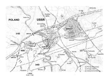 Схема рассредоточения 84 отдельного разведывательного батальона 42 стрелковой дивизии в Бресте. Под цифрой 5 городок "Северный"