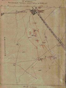 Схема положения частей 308 стрелковой дивизии на 16.09.1942г.