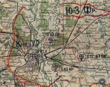 Карта боевых действий 6 ВДБР июль-1941 г.