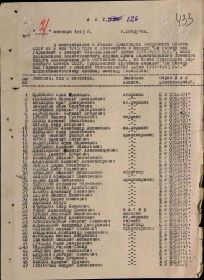 Приказ подразделения (штаб БаранВО) №:126 от 21 октября 1945 г. (стр. 1)