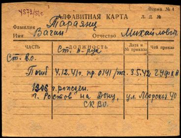 Алфавитная карта