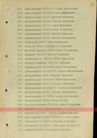 Наградной список