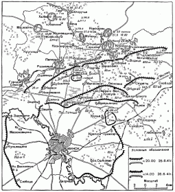 Схема. Положение частей 100-й стрелковой дивизии на 25 и 26 июня 1941 г.