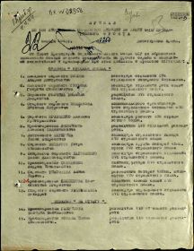 Приказ от 22.11.1943 о награждении орденом Красной Звезды