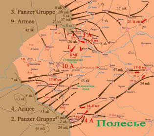 Карта боев начала войны. Западный Фронт.