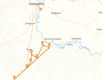 Карта дислокации в/ч 57сп 12сд