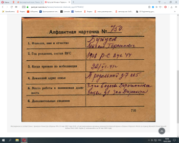 Алфавитная карточа