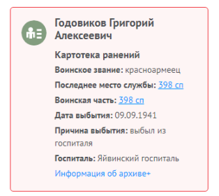Информация с сайта Память народа