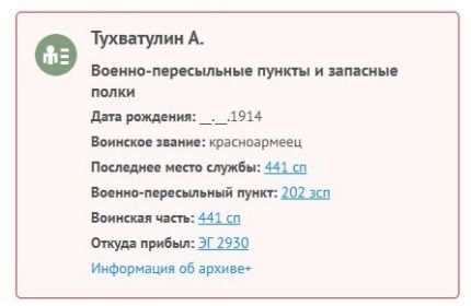 Архивная информация