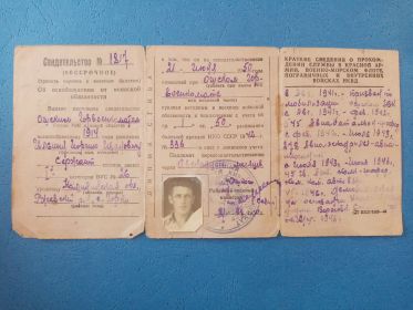 Свидетельство об освобождение от воинской обязанности