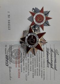 Орден отечественной войны 2 степени