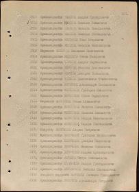 Наградной список