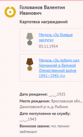 Информация с сайта Память народа