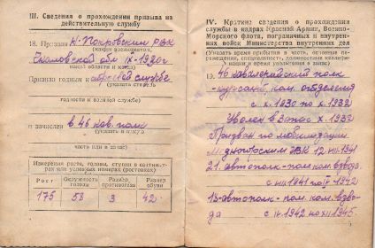 Страницы военного билета