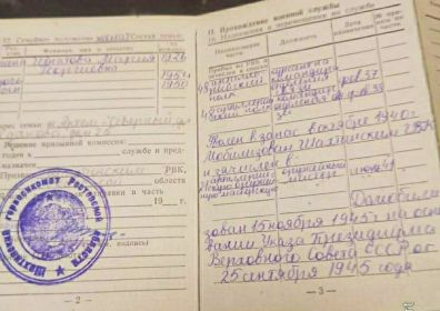 вкладыш военного билета
