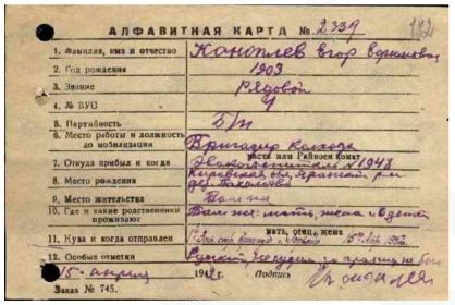Алфавитная карта