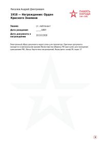 Орден Красного Знамени 1918 г.